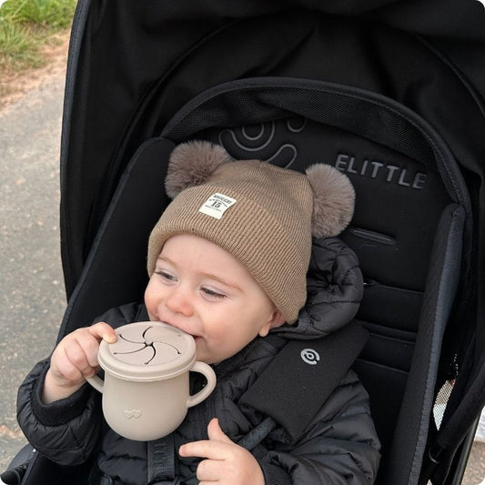 Winter Baby Baumwollmütze in neutralen Farben